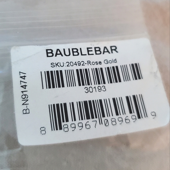 NWT BAUBLEBAR | Rose Gold Pink Beaded Tassel Earrings - Picture 4 of 4